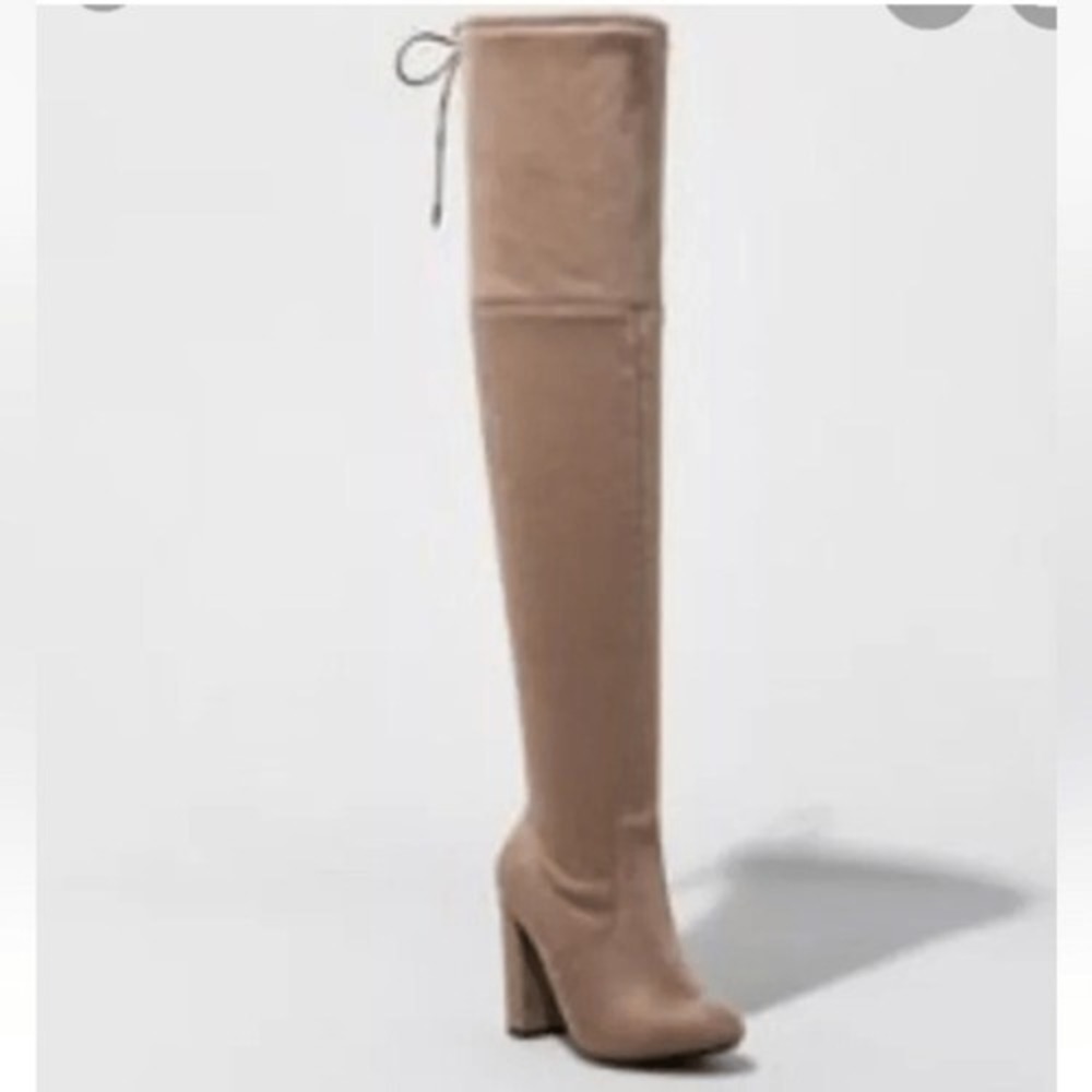 Target's A New Day Brown Over Knee Faux‎ Suede Boots festival concert Sz 10